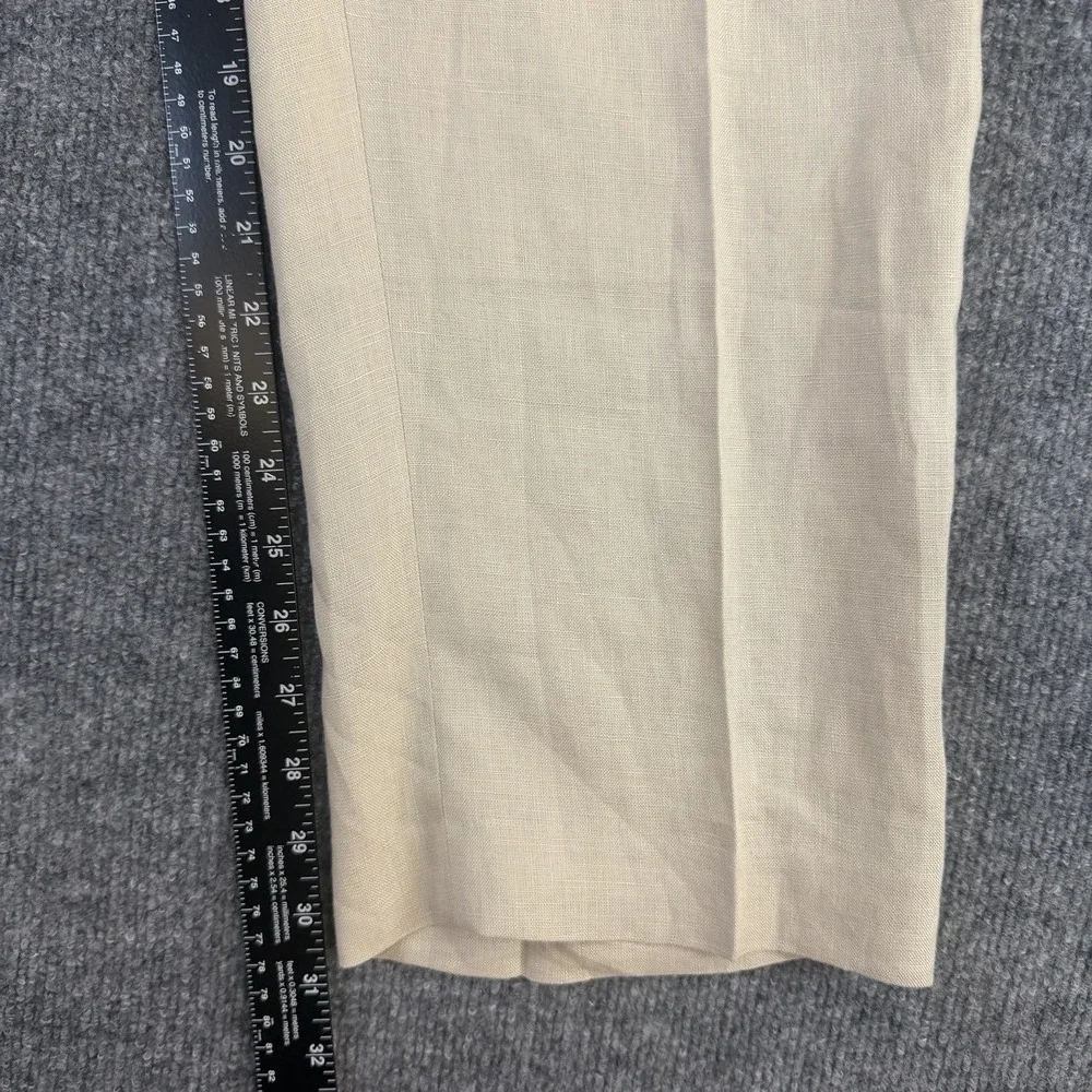 Lauren Ralph Lauren Pants Mens 42x30 Beige 100% Linen Dress Flat Front (44x30)